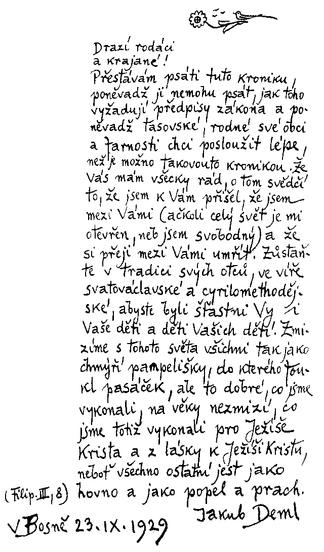 Demlův rukopis - Kronika městečka Tasova